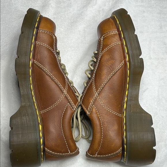 Dr Martens Shoes Wmn's Size 7 Brown Leather 12283 Platform Daisy Chunky Oxford - Picture 7 of 13